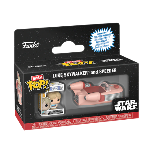 Figurine Bitty Pop Star Wars Luke Skywalker & Speeder