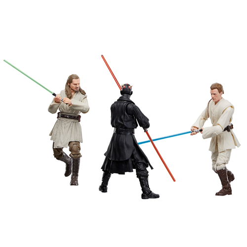 Action Figure Star Wars La Menace Fantôme Black Series pack Qui Gon, Darth Maul & Obi Wan