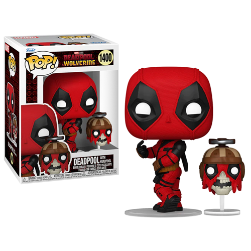 Figurine Pop 1400 Marvel Deadpool & Wolverine : Deadpool avec Headpool