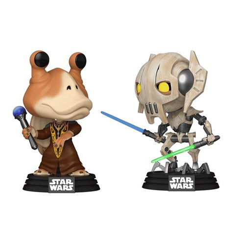 Figurine Pop Star Wars The Clone Wars pack Jar Jar Binks vs General Grievous