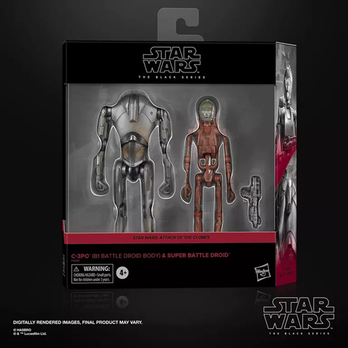 Action Figure Star Wars L'Attaque des Clones Black Series C-3PO & Super Battle Droid