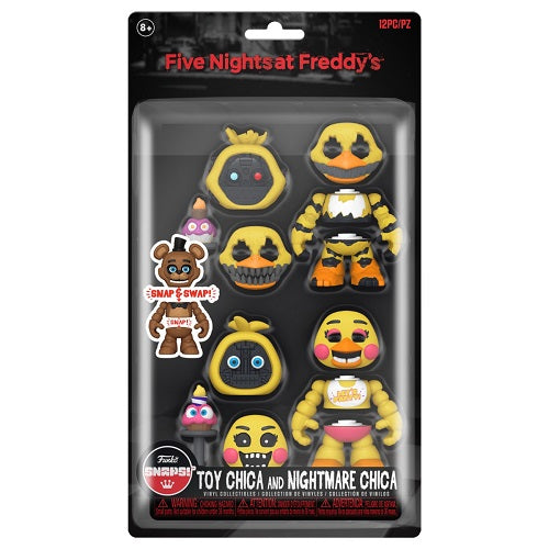 Double Snap Five Nights at Freddy Toy Chica & Nightmare Chica