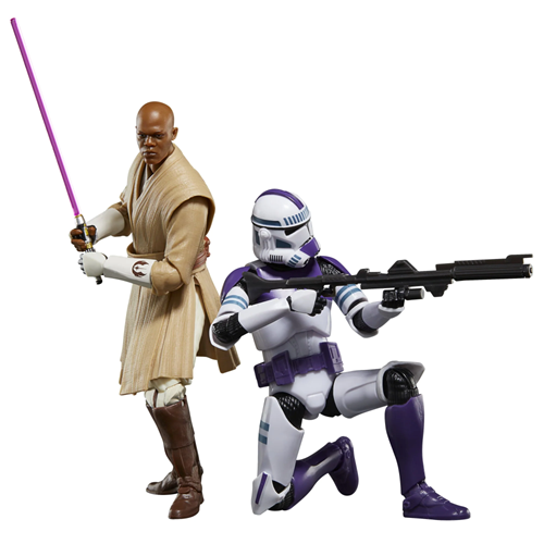 Action Figure Star Wars Clones of the Republic Black Series Mace Windu & Clone Trooper 187th Legion