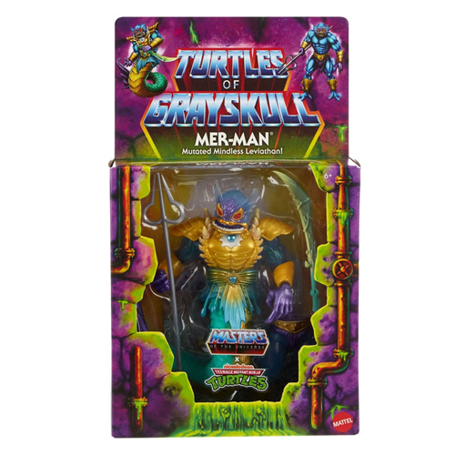 Action Figure Masters of the Universe X TMNT : Turtles of Grayskull Mer Man Deluxe