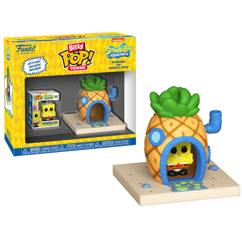 Figurine Bitty Pop Bob l'éponge et maison ananas