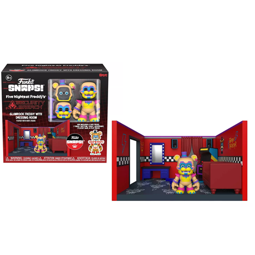 Snap Playset Five Nights at Freddy Glamrock Freddy with Dressing Room