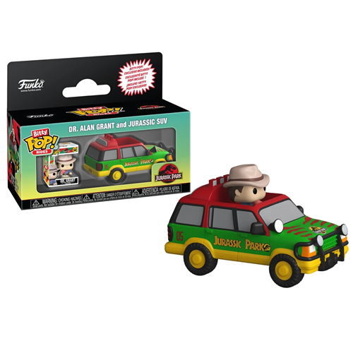 Figurine Bitty Pop Jurassic Park Dr Grant & SUV