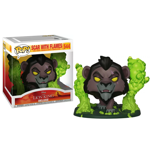 Figurine Pop Deluxe 544 Disney Le Roi Lion Scar avec flammes