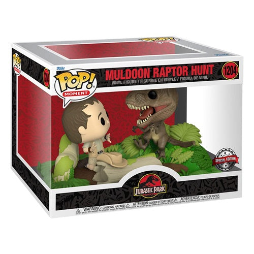 Figurine Pop Movie Moment Jurassic Park Muldoon Raptor Hunt